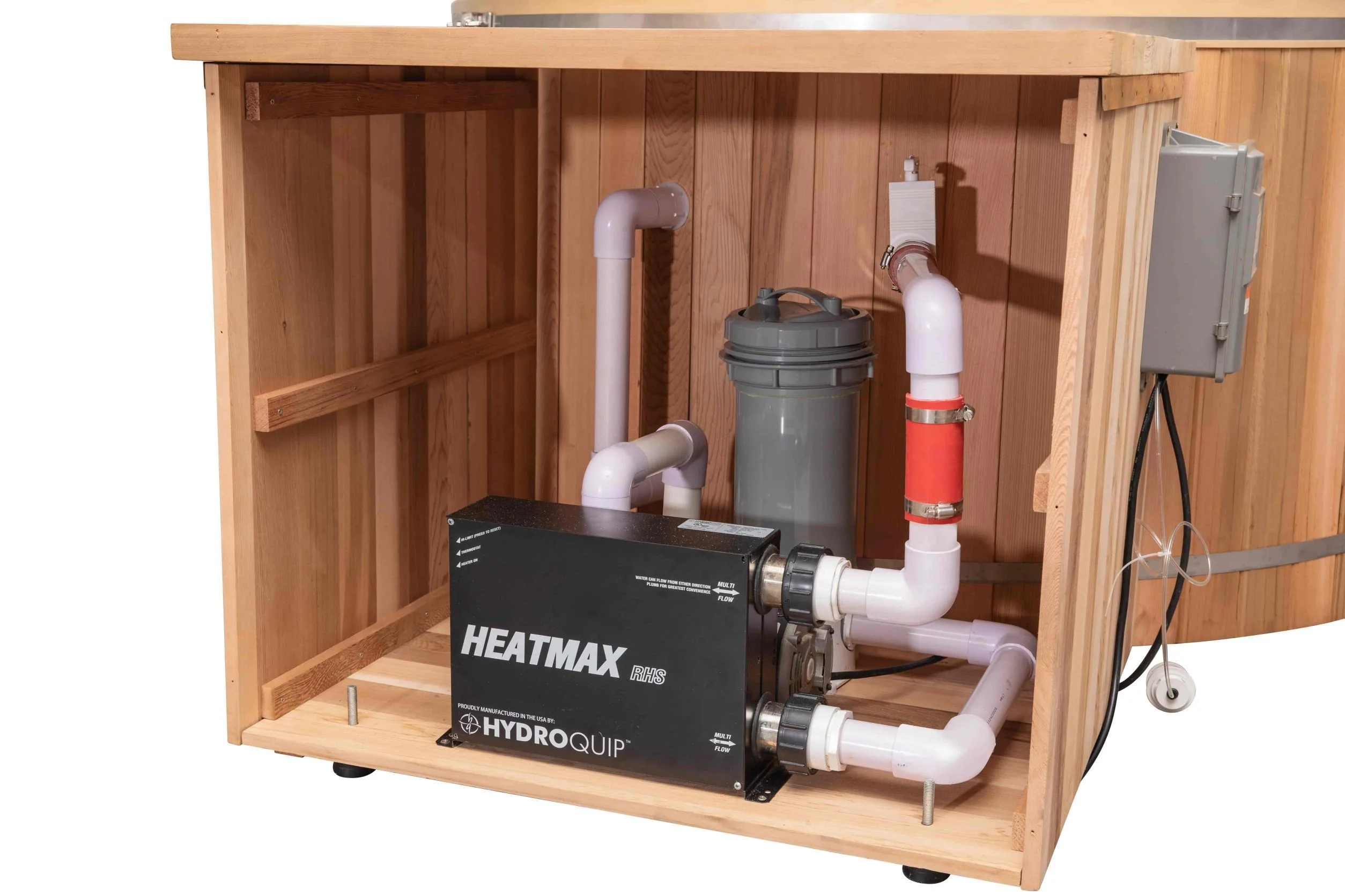 Classic Cedar Hot Tub - Electric  Heater  5'W X 4'H (4 Person Deep) - Image 8