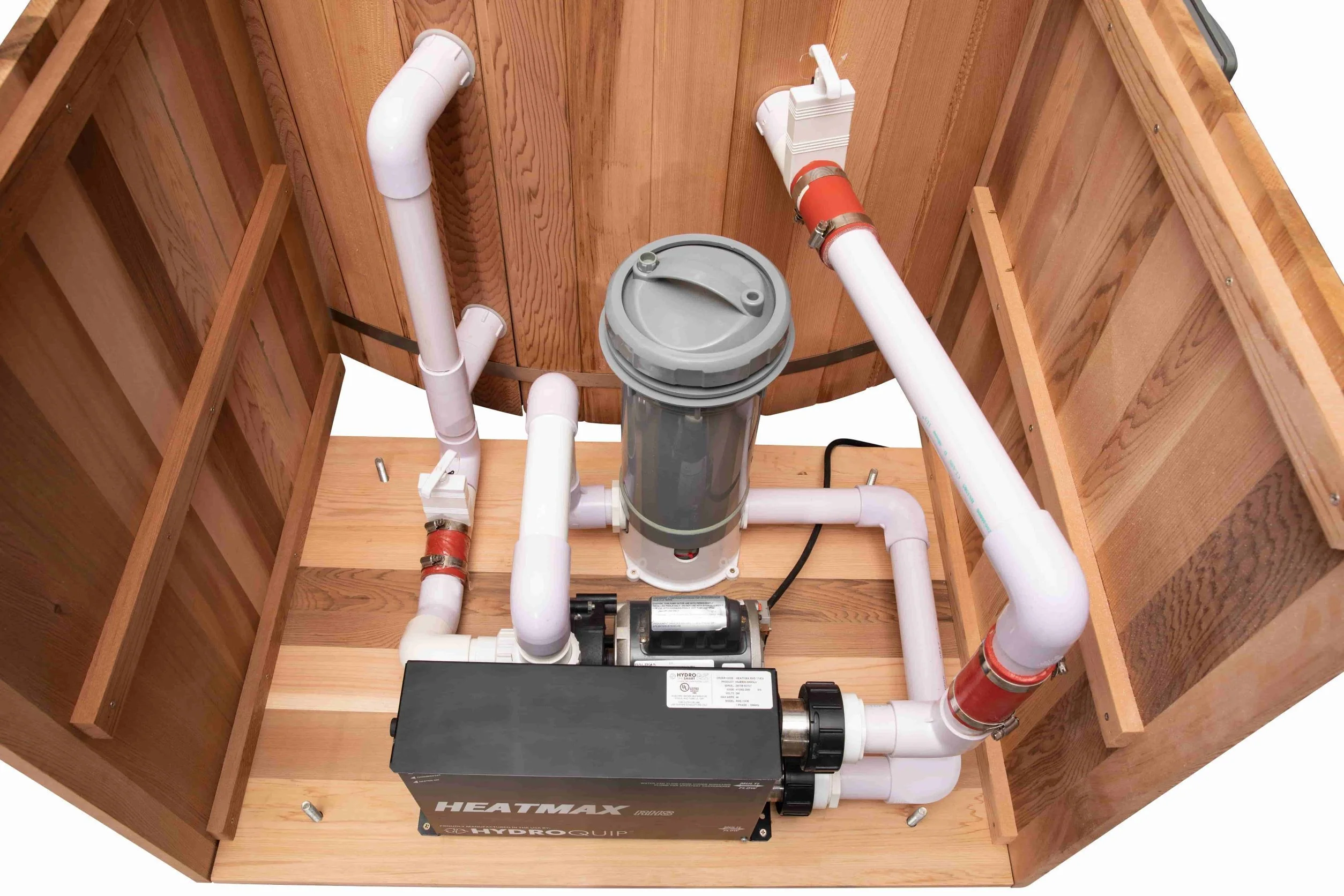 Classic Cedar Hot Tub - Electric  Heater  5'W X 4'H (4 Person Deep) - Image 9