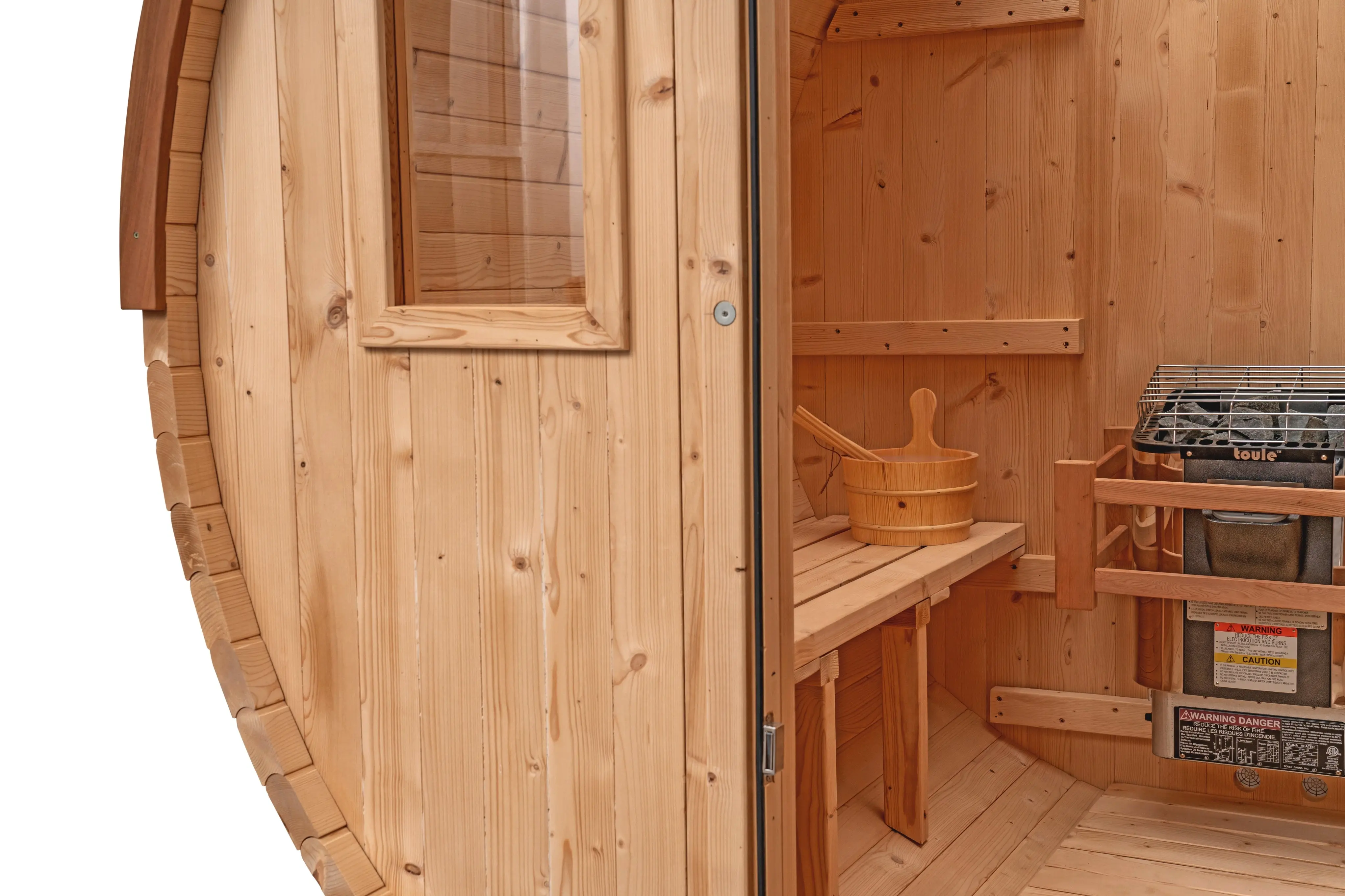 6 FT Classic Thermowood Barrel Sauna  - 4-6 Person - Image 39