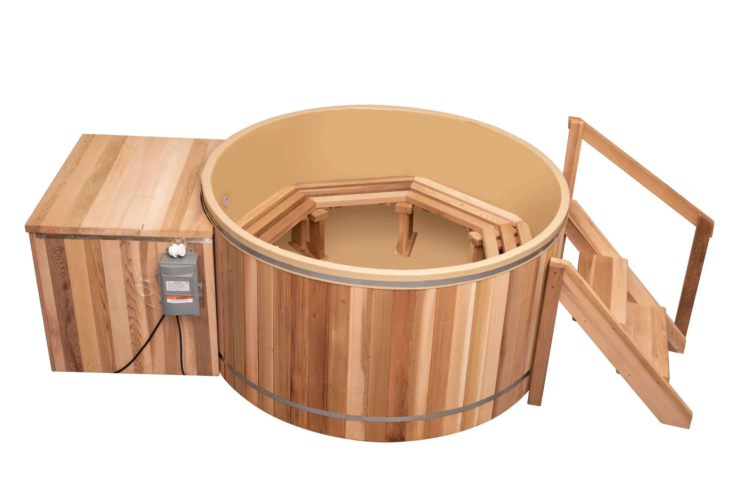 Classic Cedar Hot Tub - Electric  Heater  6'W X 4'H (6 Person Deep) - Image 10