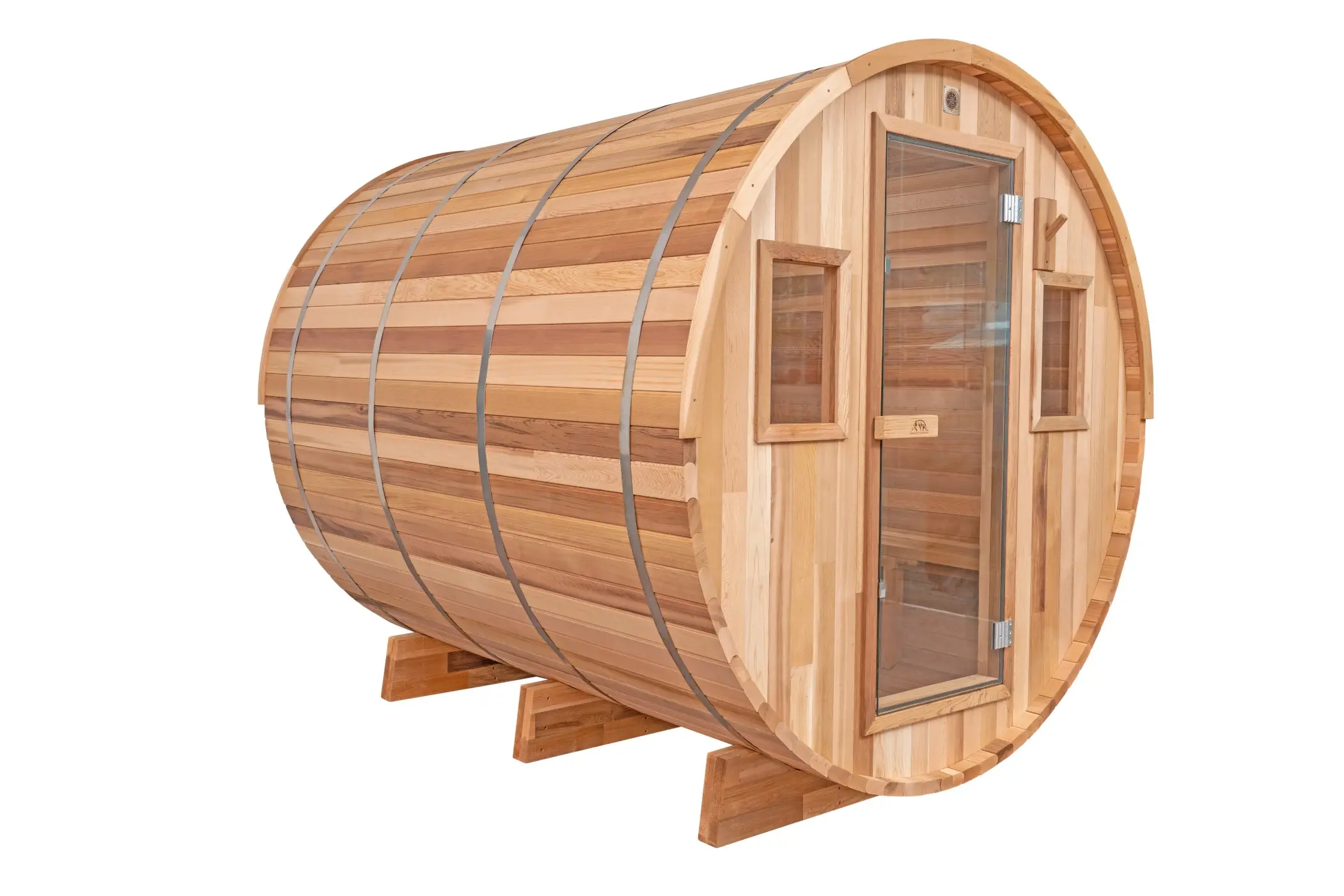 8 Ft Classic Cedar Scenic View Barrel Sauna - 6-8 Person - Image 14