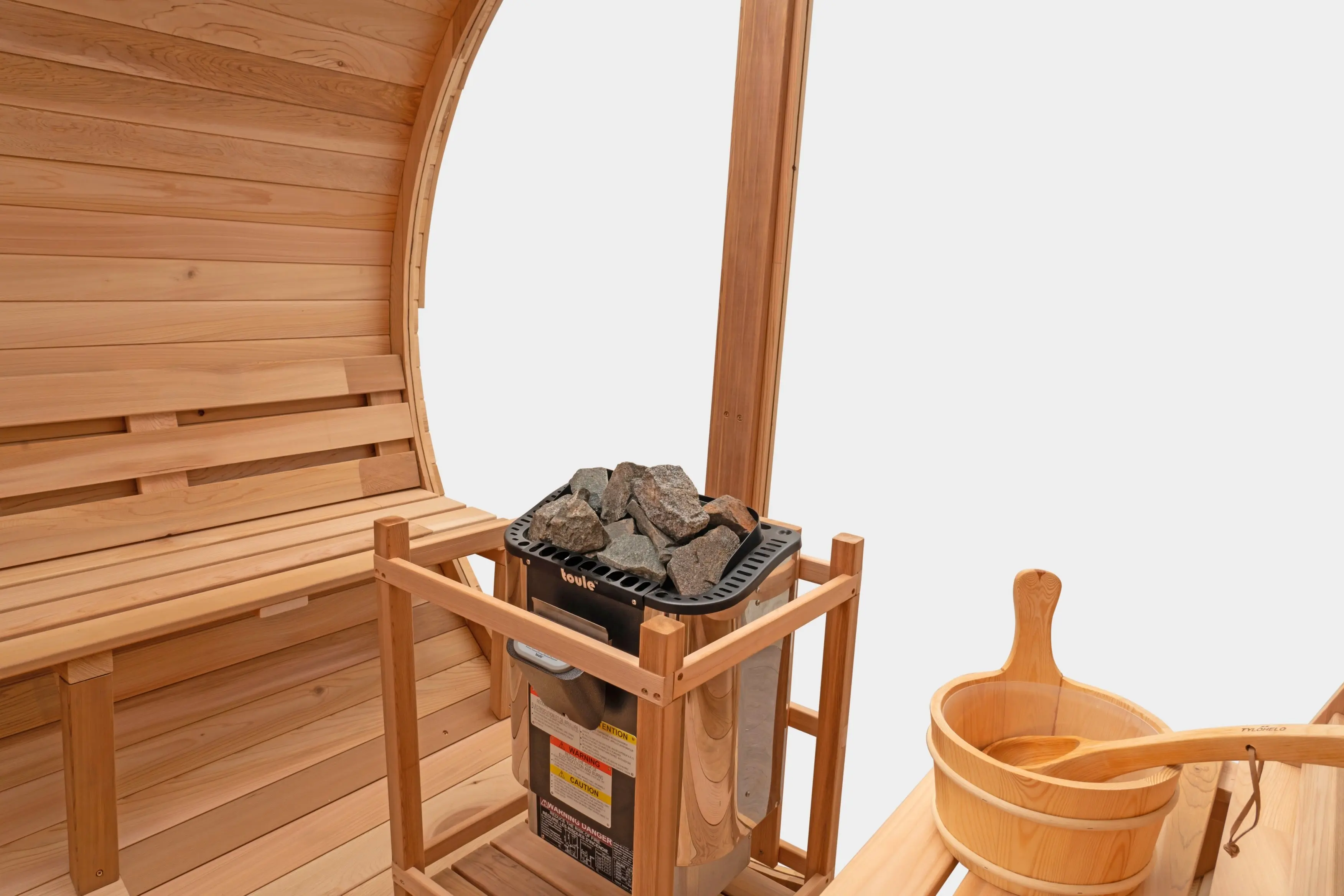 8 Ft Classic Cedar Scenic View Barrel Sauna - 6-8 Person - Image 5