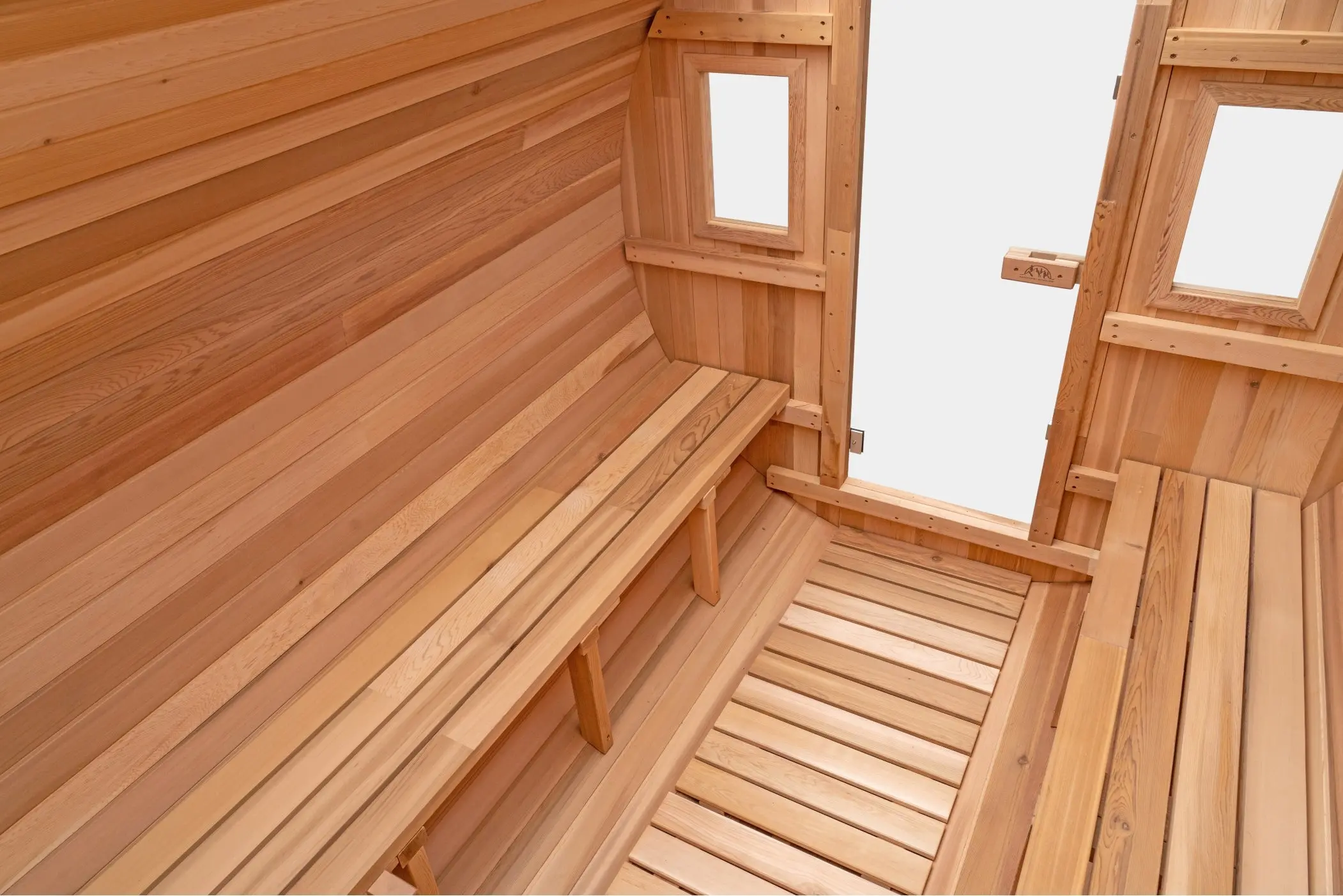 8 Ft Classic Cedar Scenic View Barrel Sauna - 6-8 Person - Image 8