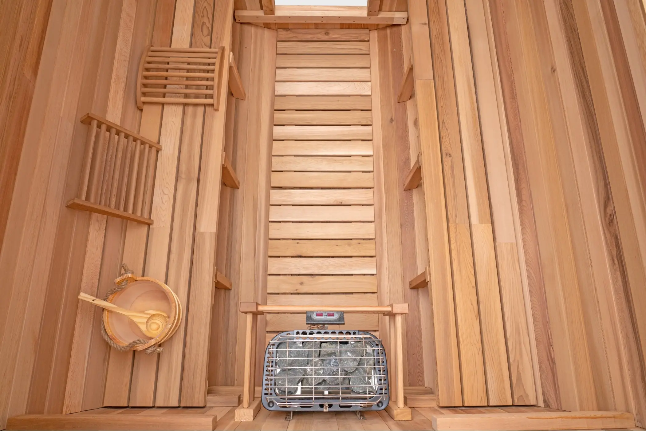 8 Ft Classic Cedar Scenic View Barrel Sauna - 6-8 Person - Image 9