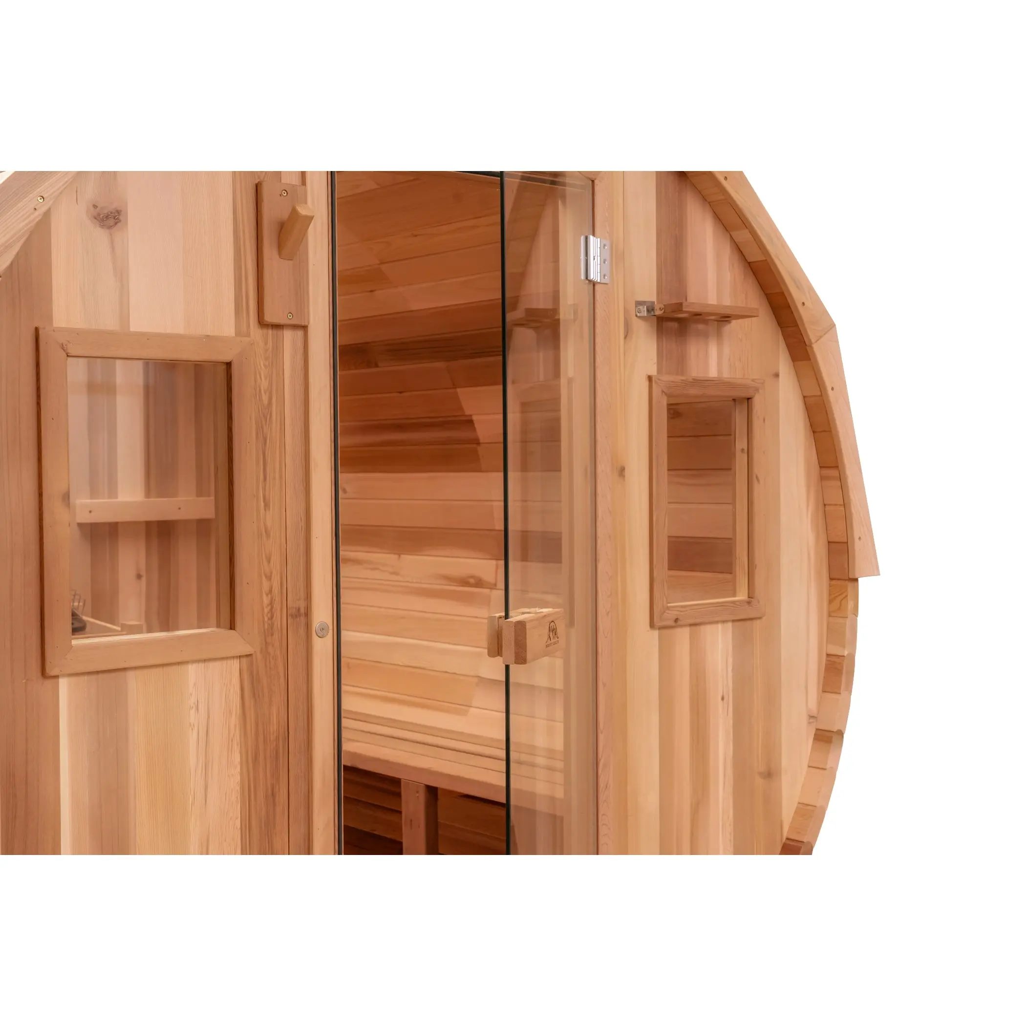 8 FT Classic Red Cedar Barrel Sauna - 6-8 Person - Image 15