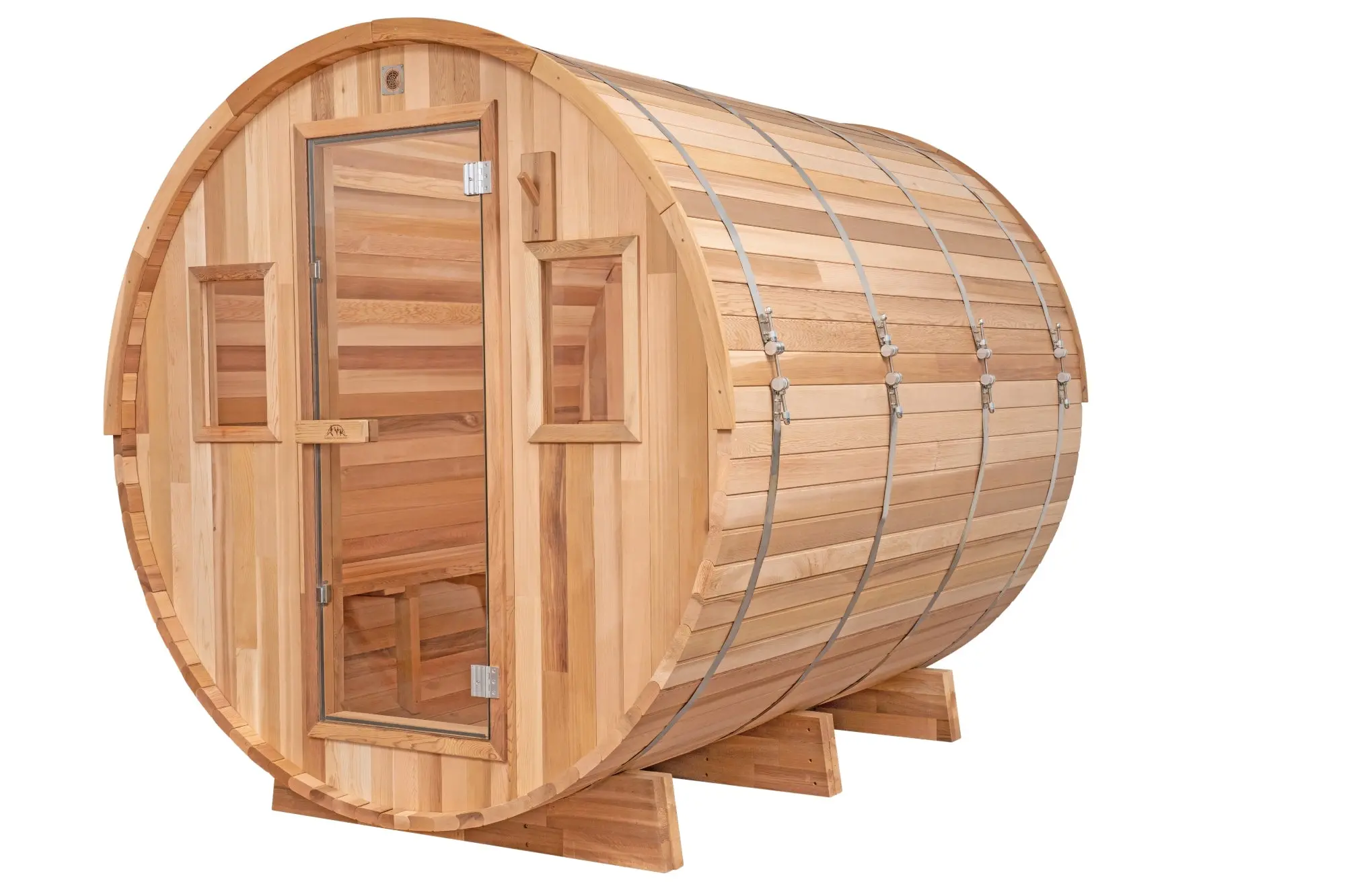 8 FT Classic Red Cedar Barrel Sauna - 6-8 Person - Image 18