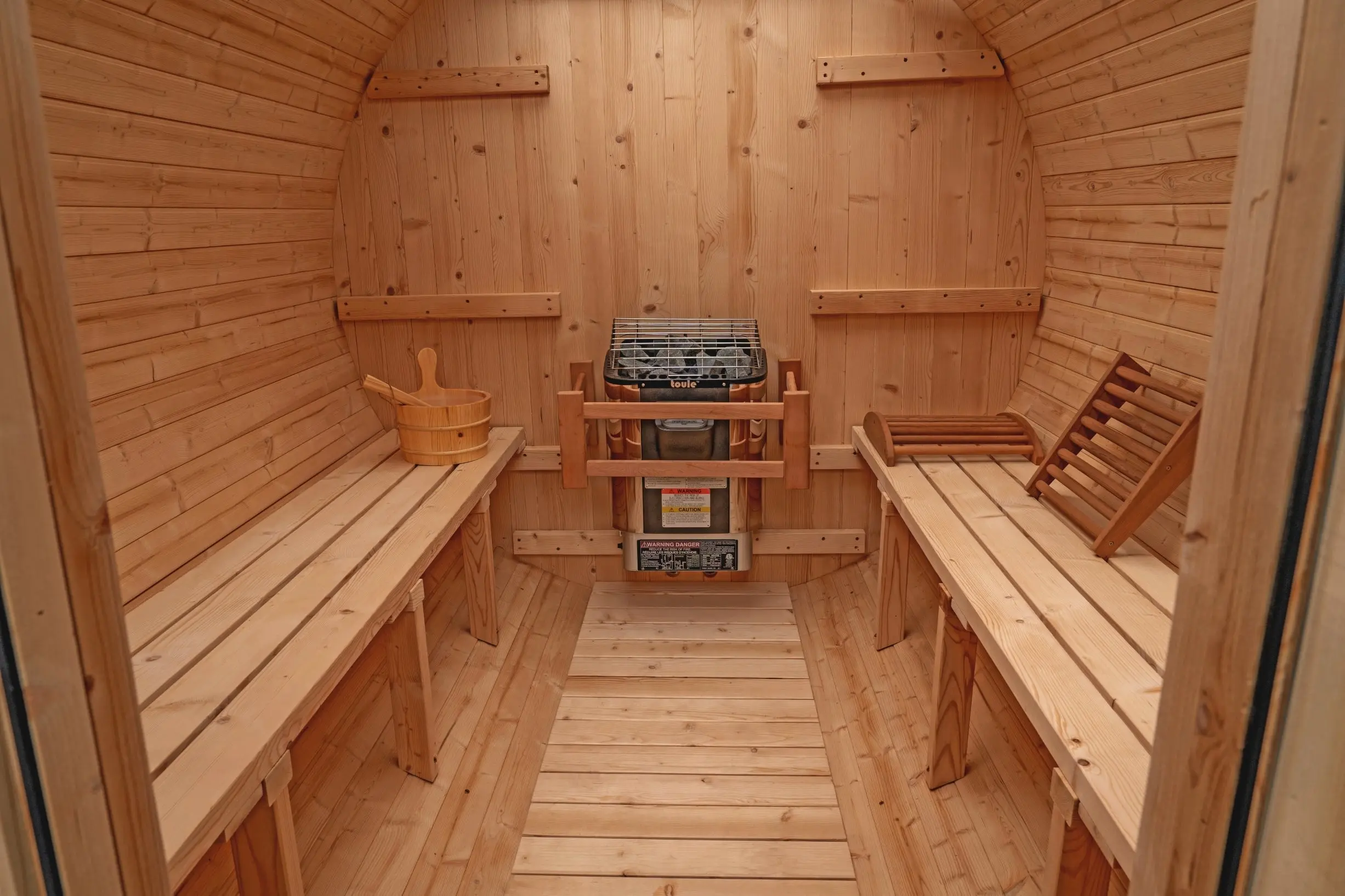 8 FT Classic Thermowood Barrel Sauna - 6-8 Person - Image 13