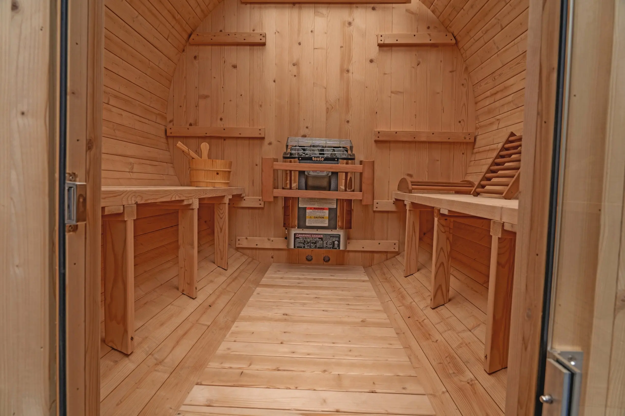 8 FT Classic Thermowood Barrel Sauna - 6-8 Person - Image 14