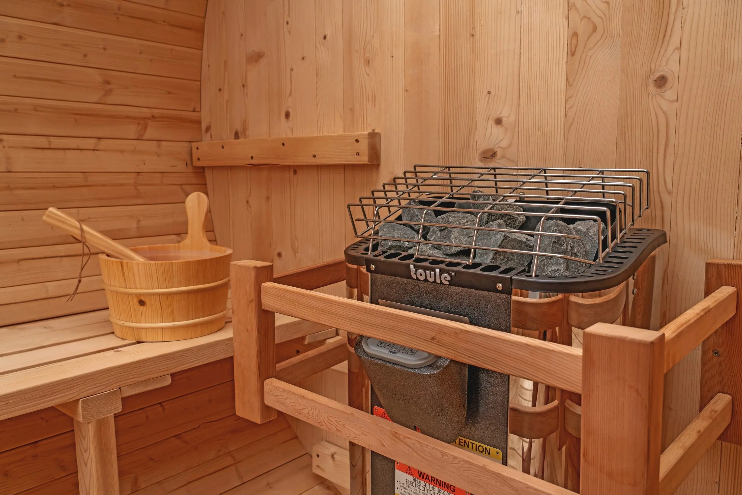 8 FT Classic Thermowood Barrel Sauna - 6-8 Person - Image 16