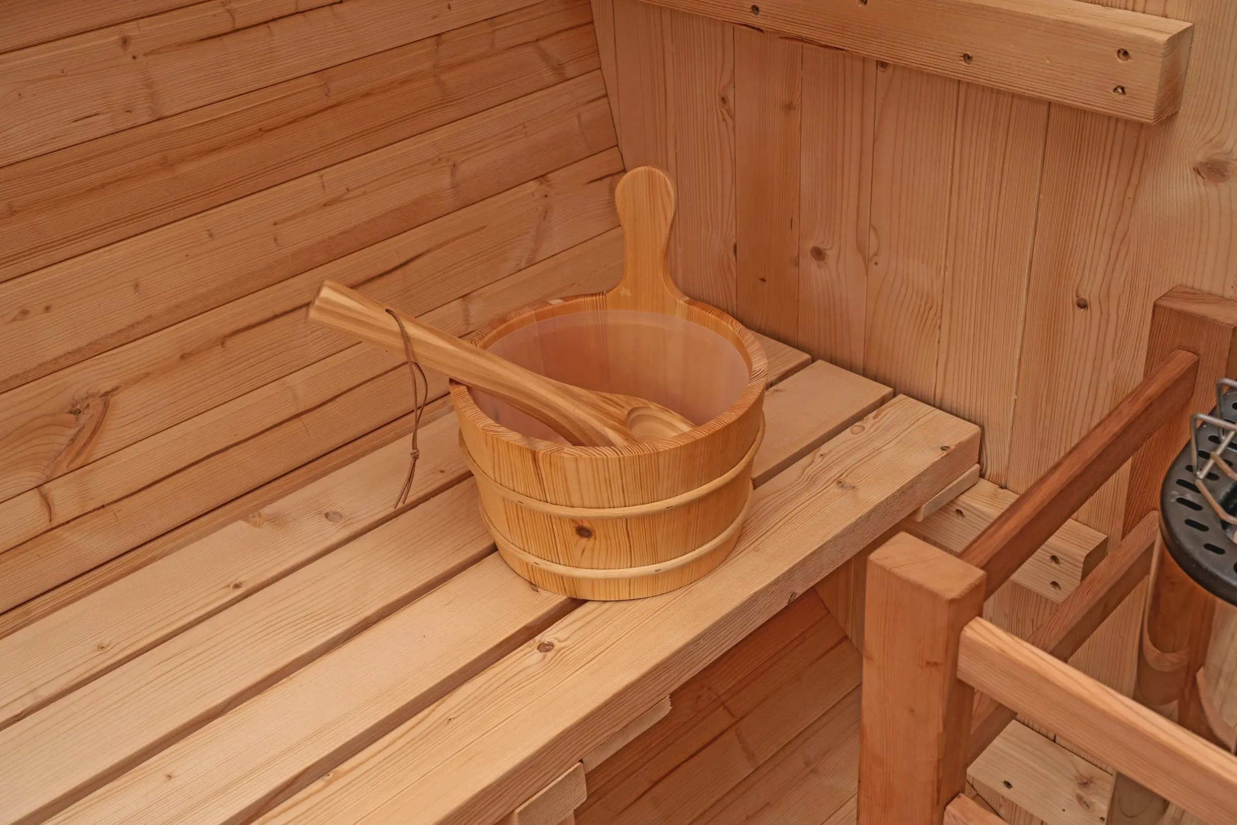 8 FT Classic Thermowood Barrel Sauna - 6-8 Person - Image 17