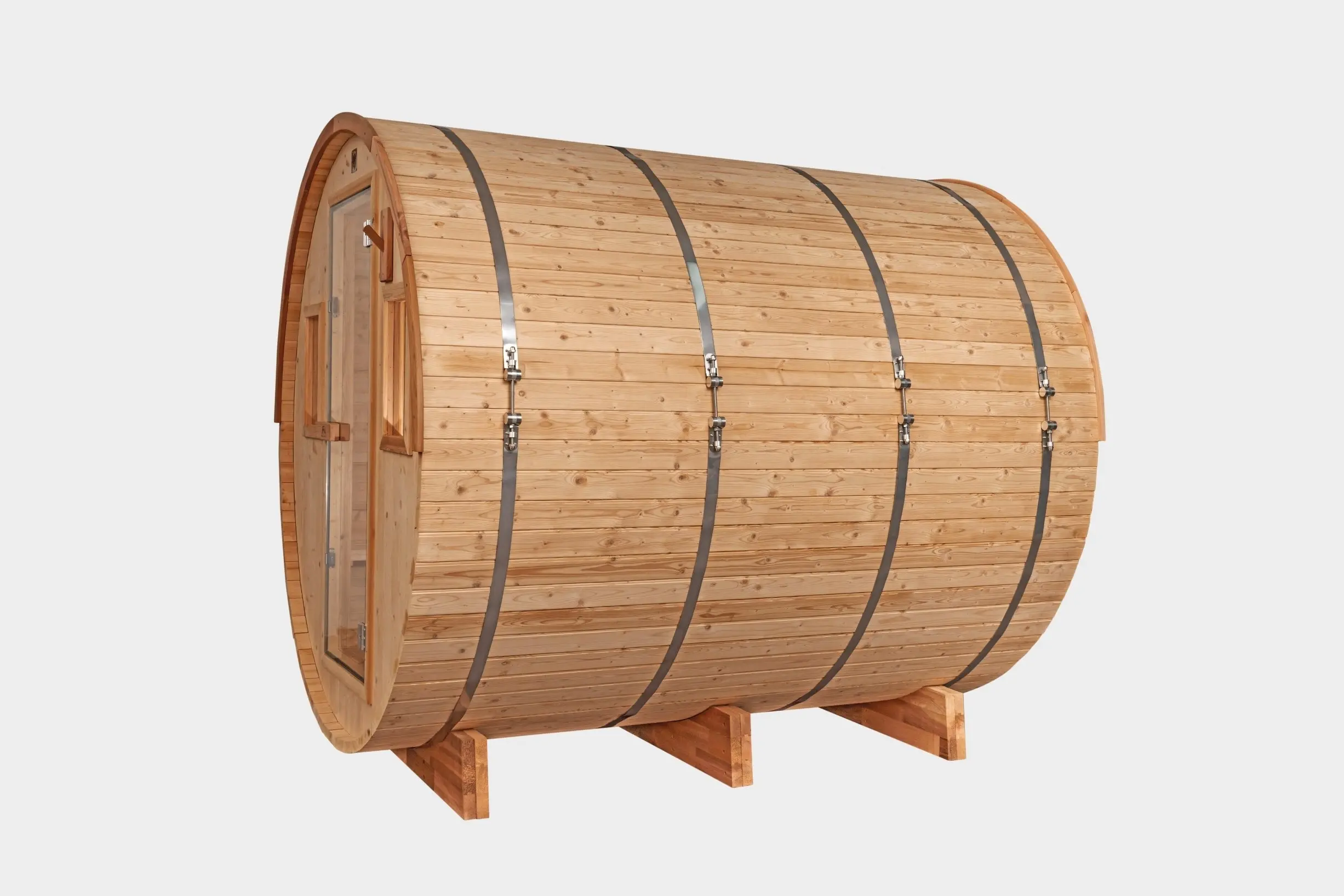 8 FT Classic Thermowood Barrel Sauna - 6-8 Person - Image 24