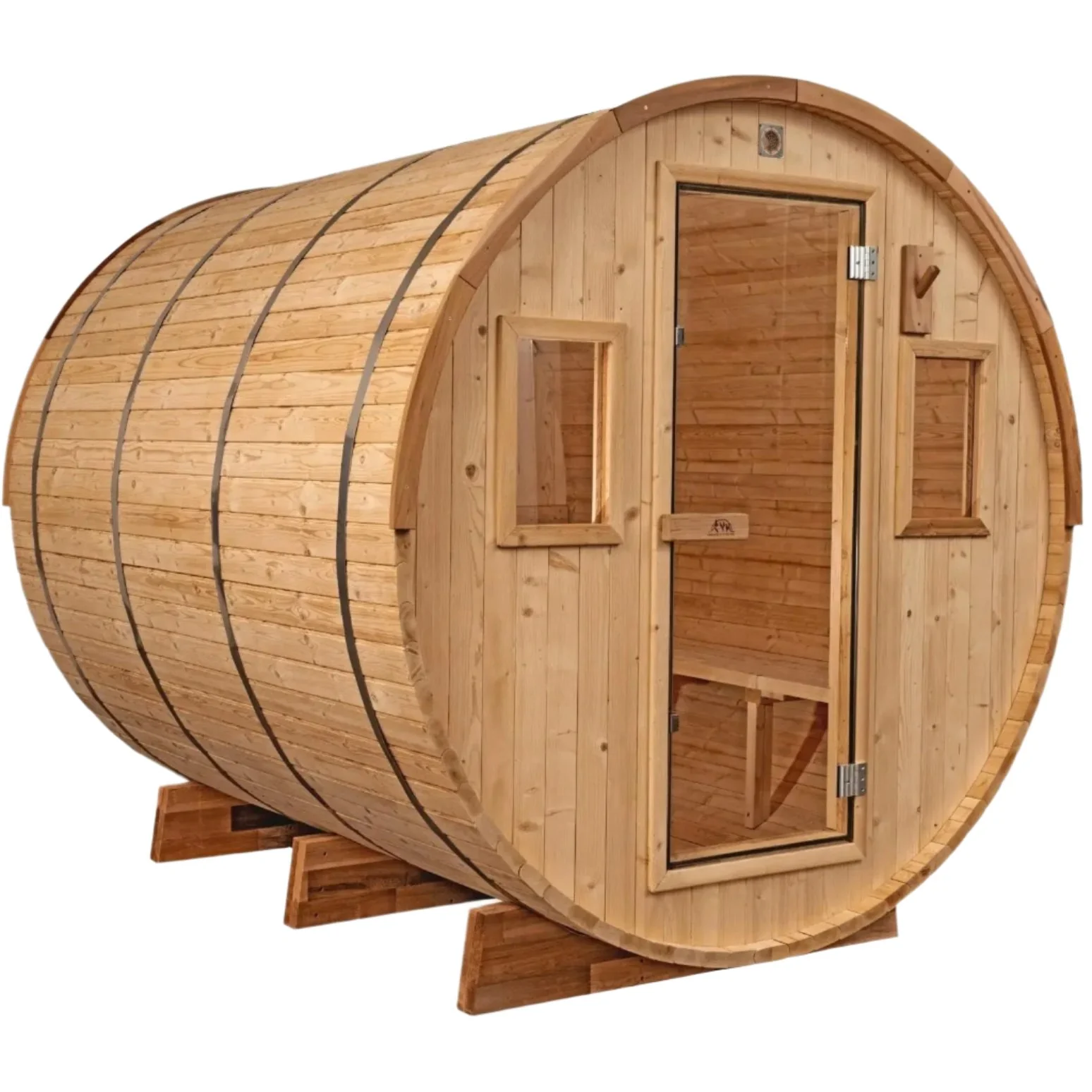 8 FT Classic Thermowood Barrel Sauna - 6-8 Person - Image 25