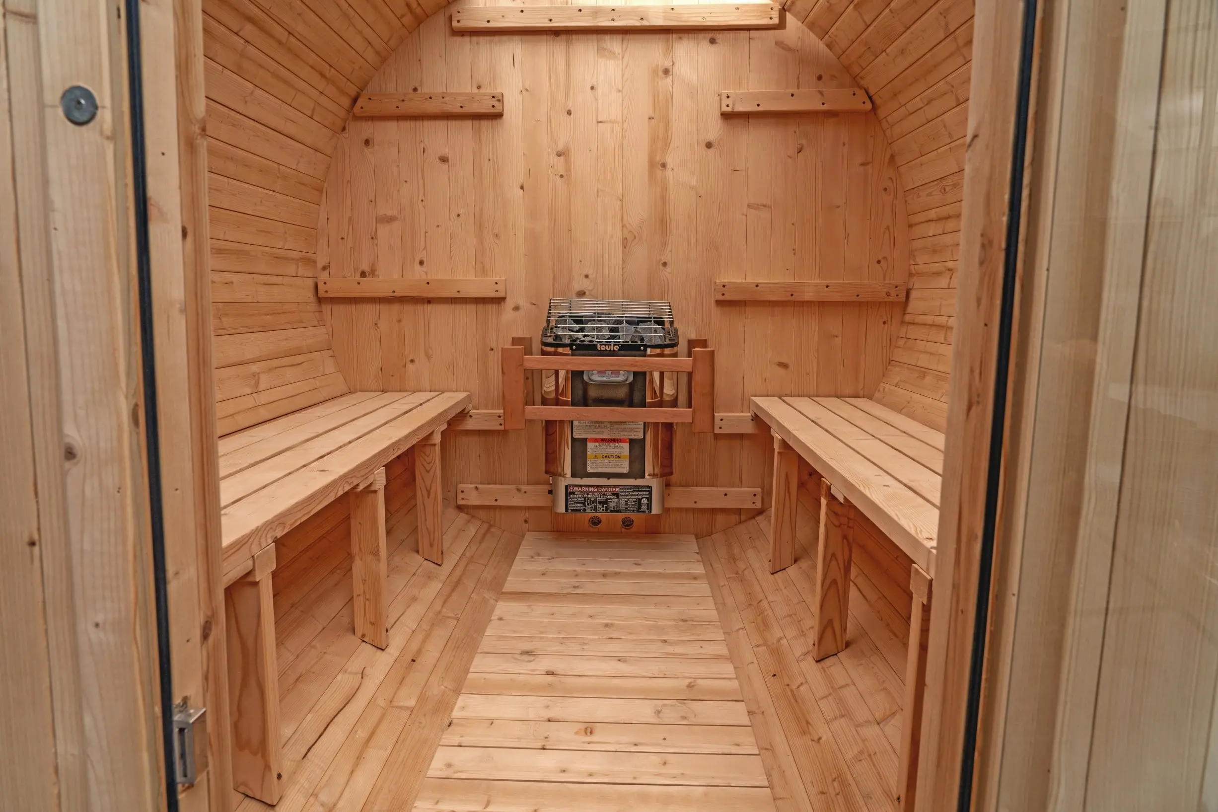 8 FT Classic Thermowood Barrel Sauna - 6-8 Person - Image 6