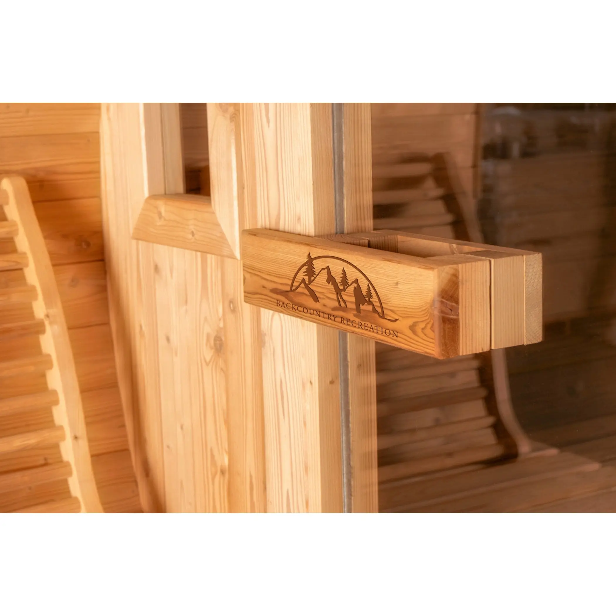 8 FT Classic Thermowood Barrel Sauna with Porch - 4-6 Person - Image 10