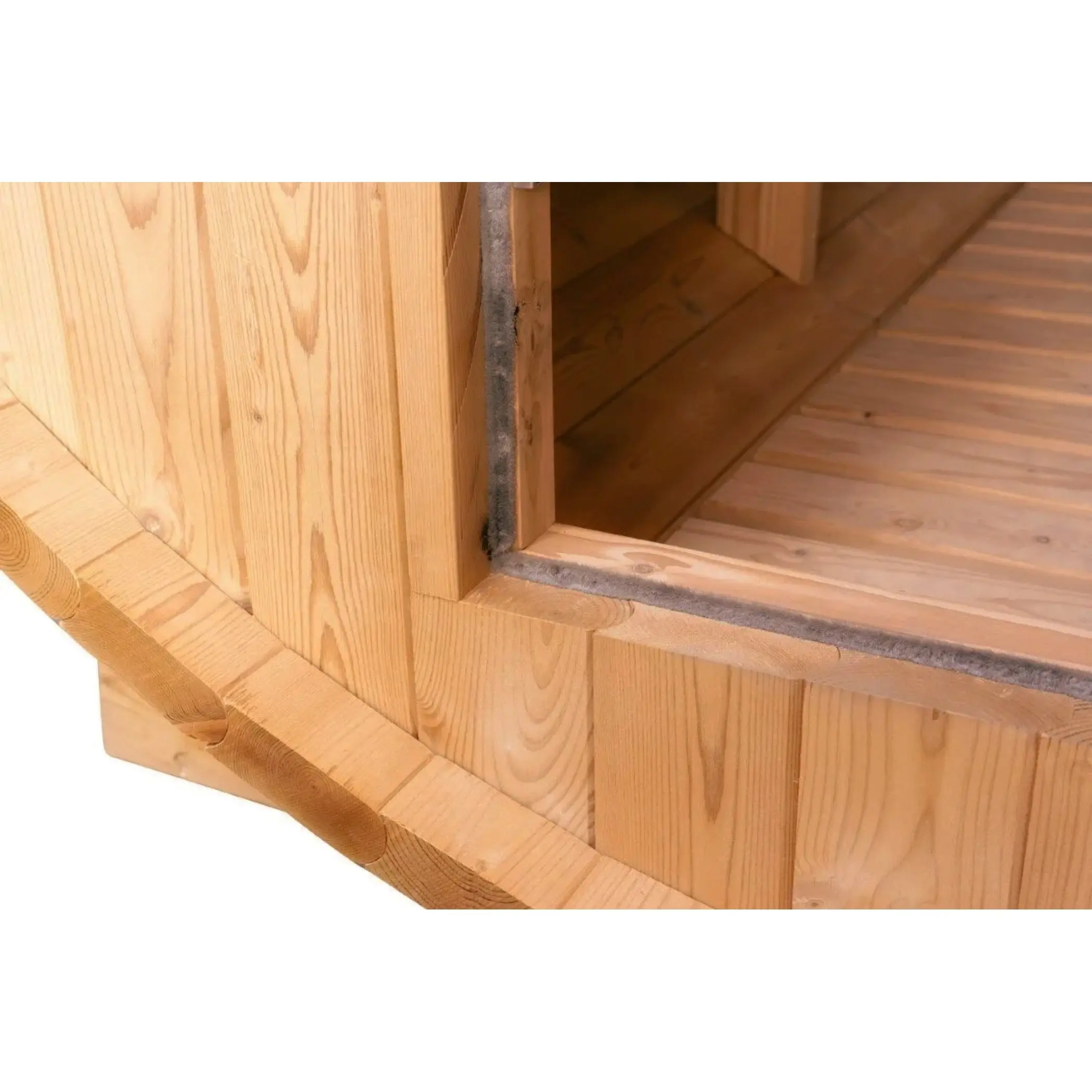 8 FT Classic Thermowood Barrel Sauna with Porch - 4-6 Person - Image 15