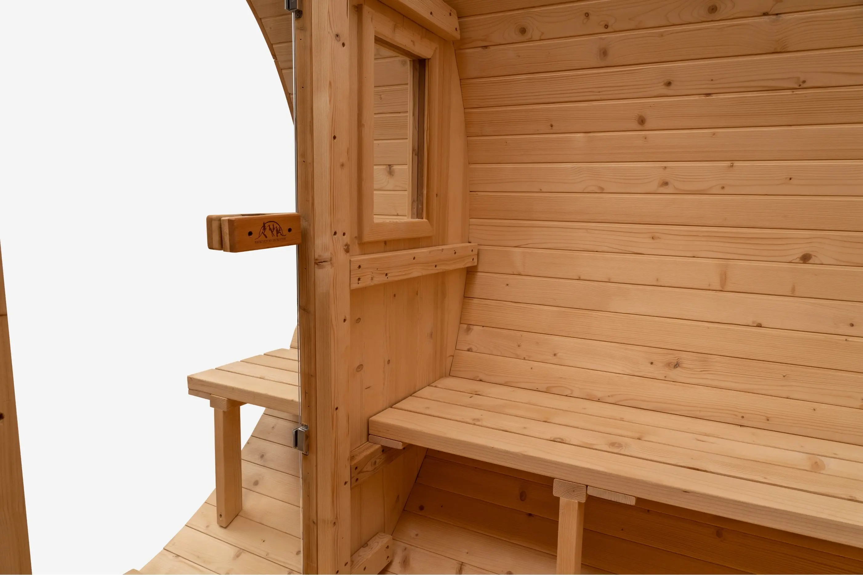 8 FT Classic Thermowood Barrel Sauna with Porch - 4-6 Person - Image 22