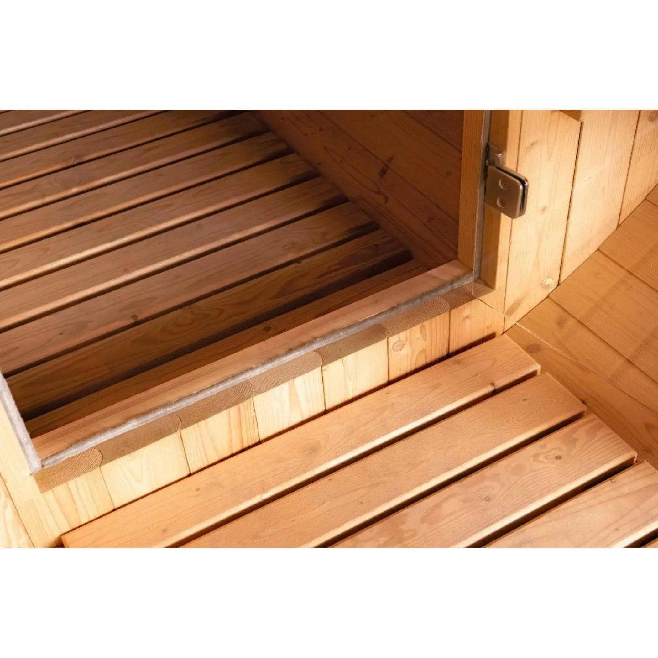 8 FT Classic Thermowood Barrel Sauna with Porch - 4-6 Person - Image 5