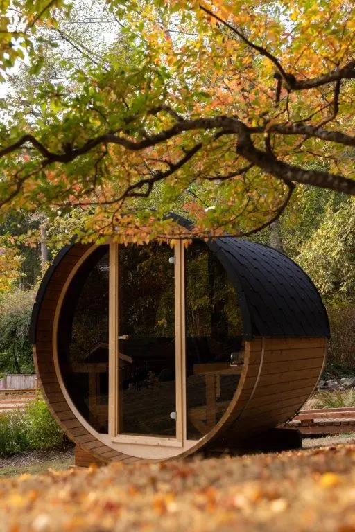 8 FT Thermowood Scenic View Barrel Sauna - 6 Person (Extra Wide) - Image 16