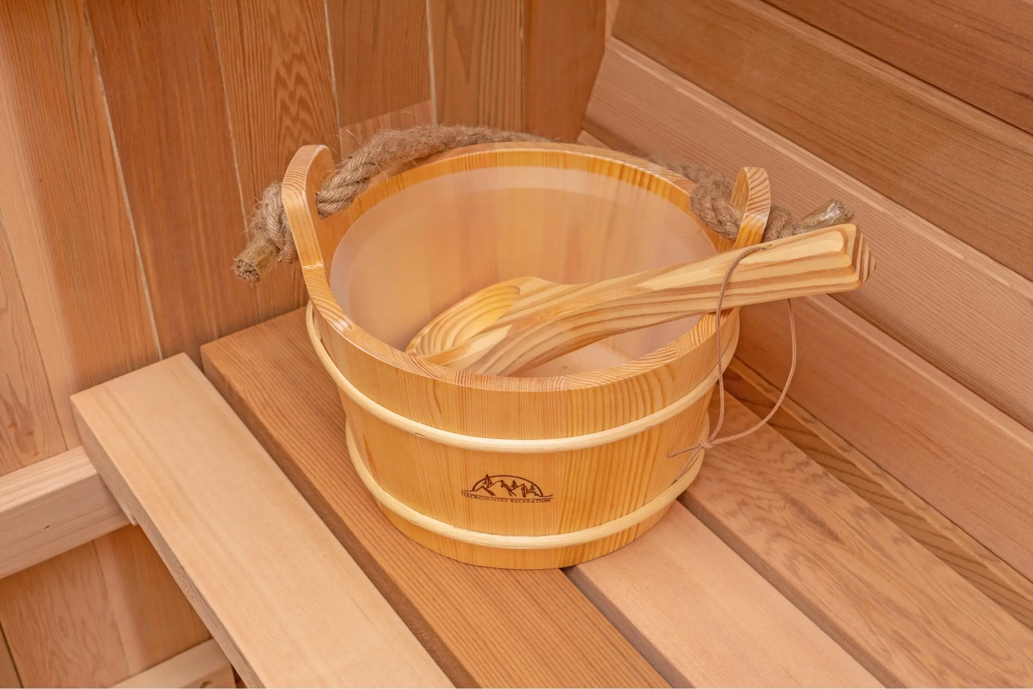 8 FT Classic Red Cedar Barrel Sauna with Porch - 4-6 Person - Image 11