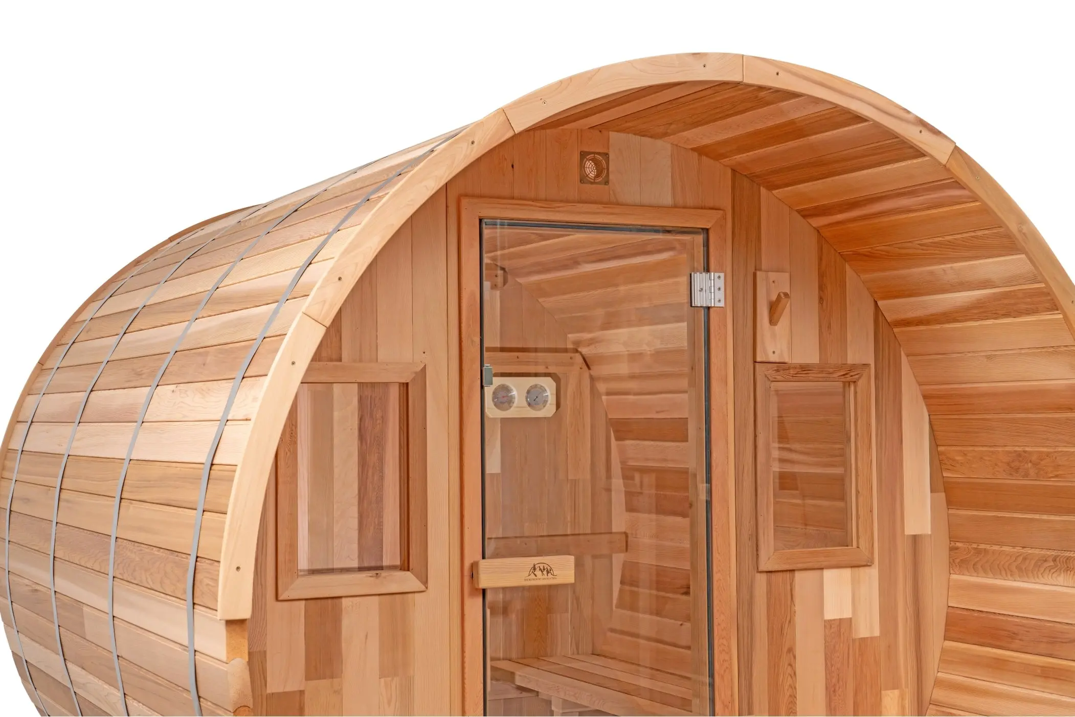 8 FT Classic Red Cedar Barrel Sauna with Porch - 4-6 Person - Image 13