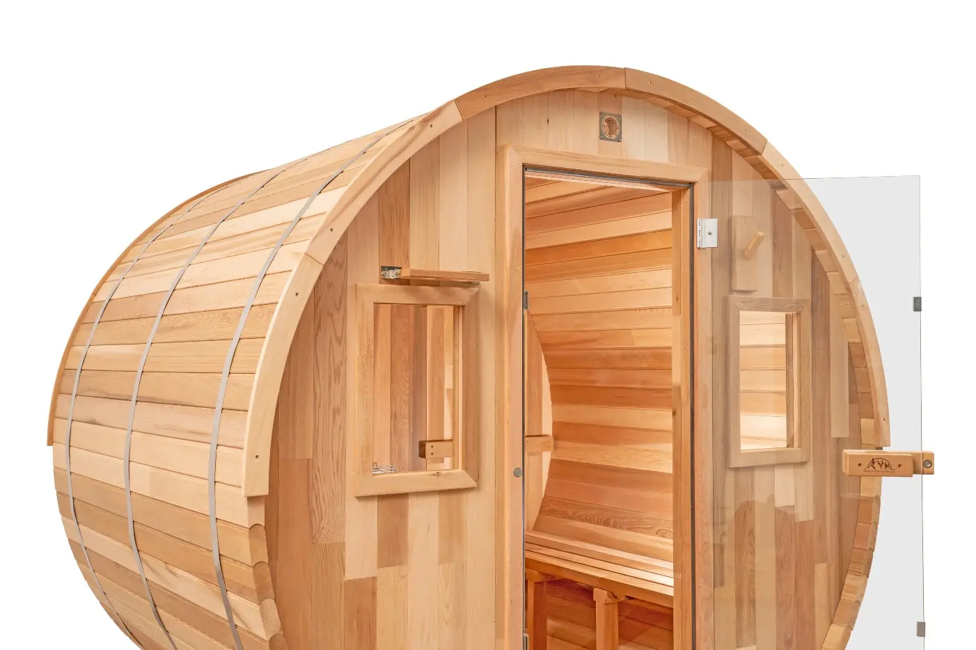 6 FT Classic Red Cedar Barrel Sauna - 4-6 Person - Image 16
