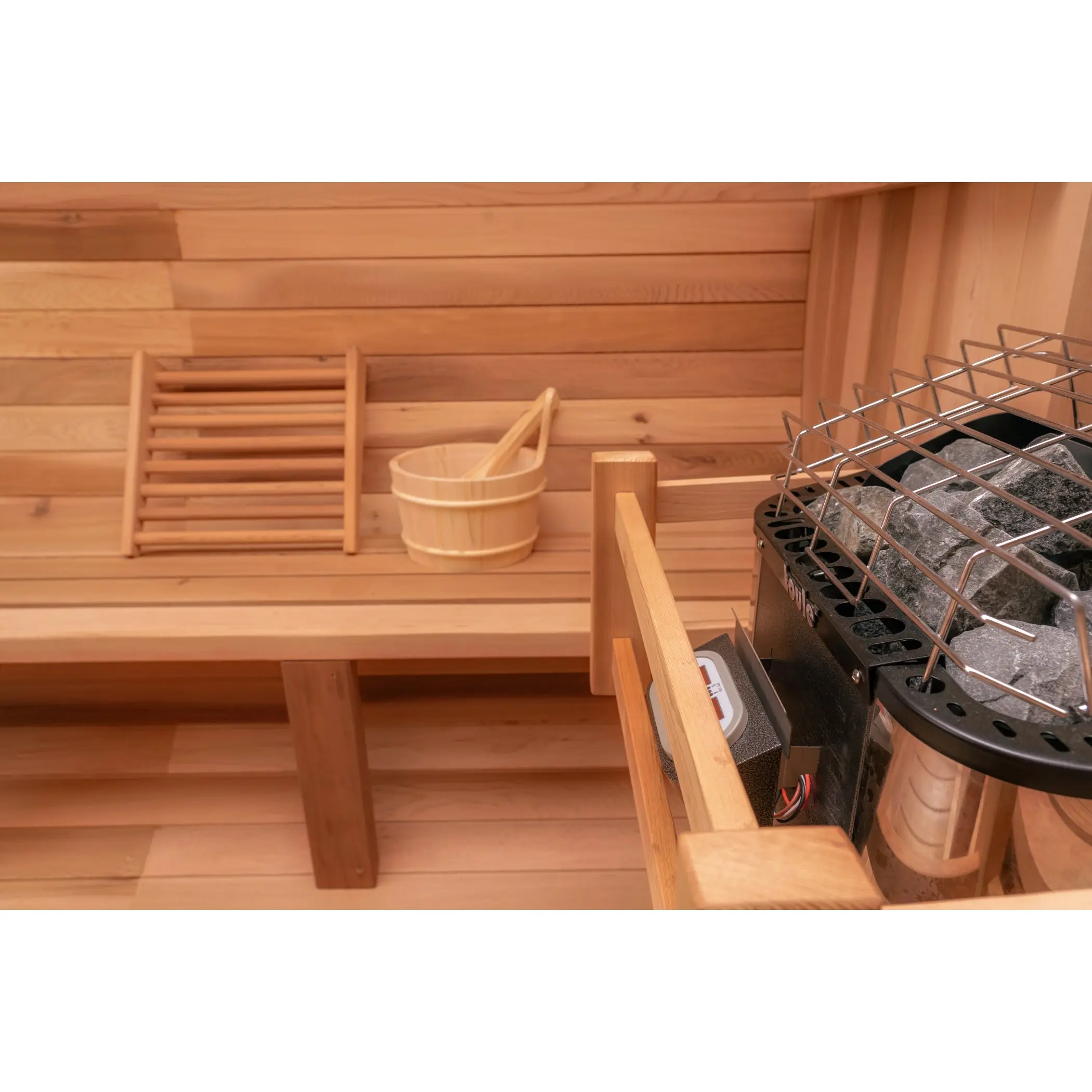 6 FT Classic Red Cedar Barrel Sauna - 4-6 Person - Image 6