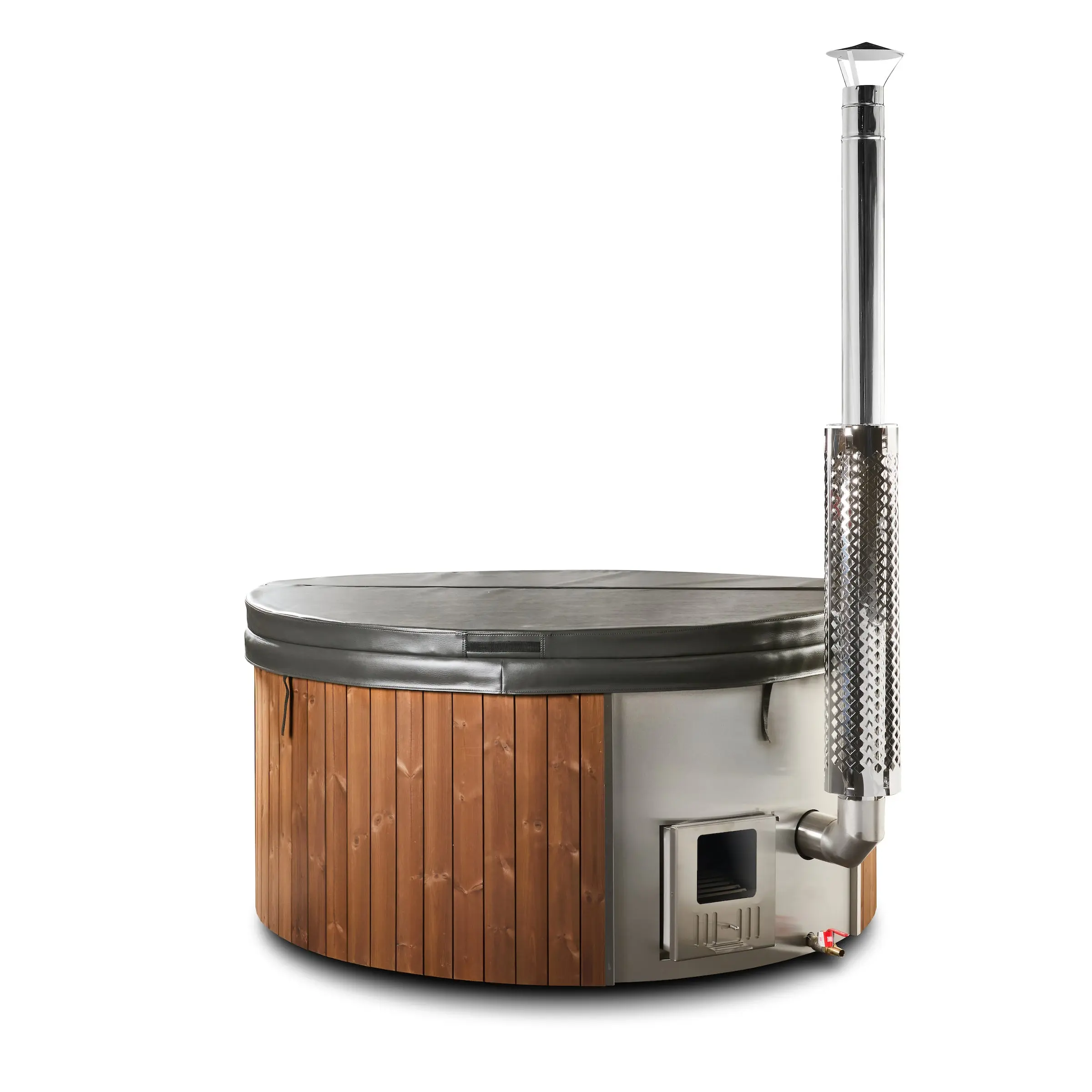 Deluxe Wood Fired Hot Tub With Liner - Image 12