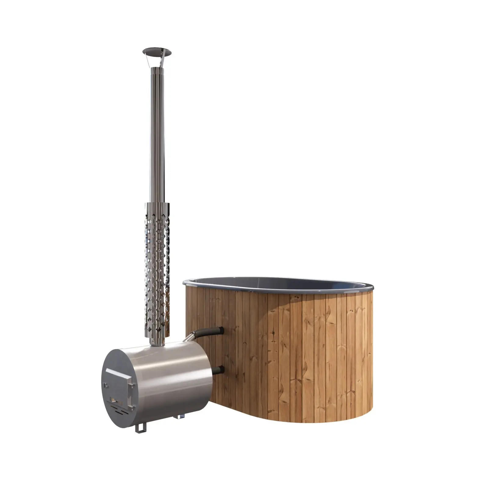 Deluxe Wood Fired Hot Tub With Liner - 2 Person - Image 5