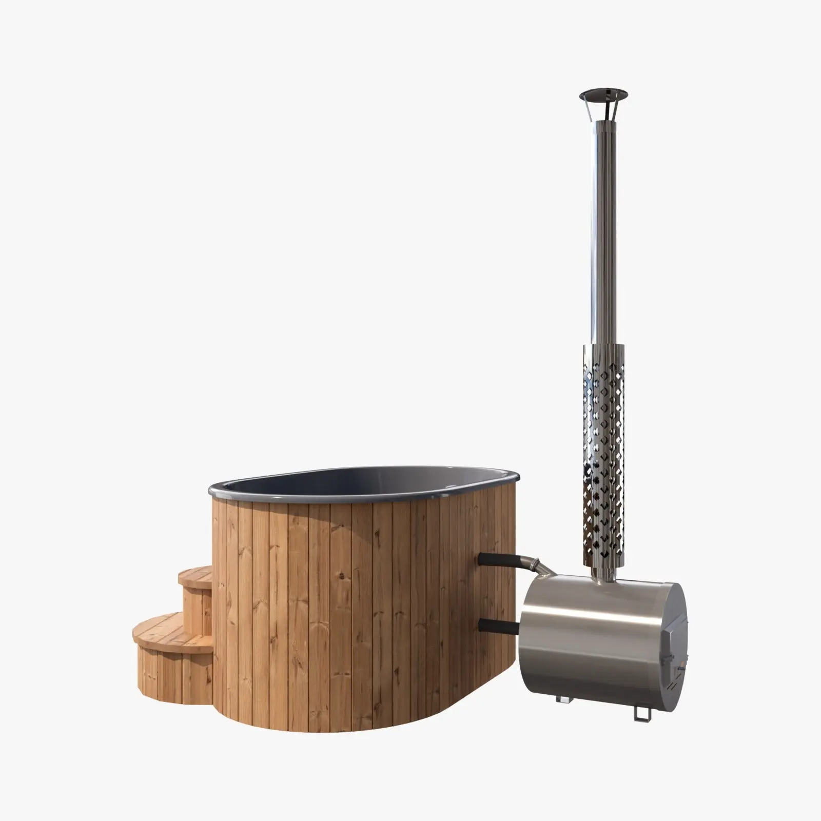 Deluxe Wood Fired Hot Tub With Liner - 2 Person - Image 6