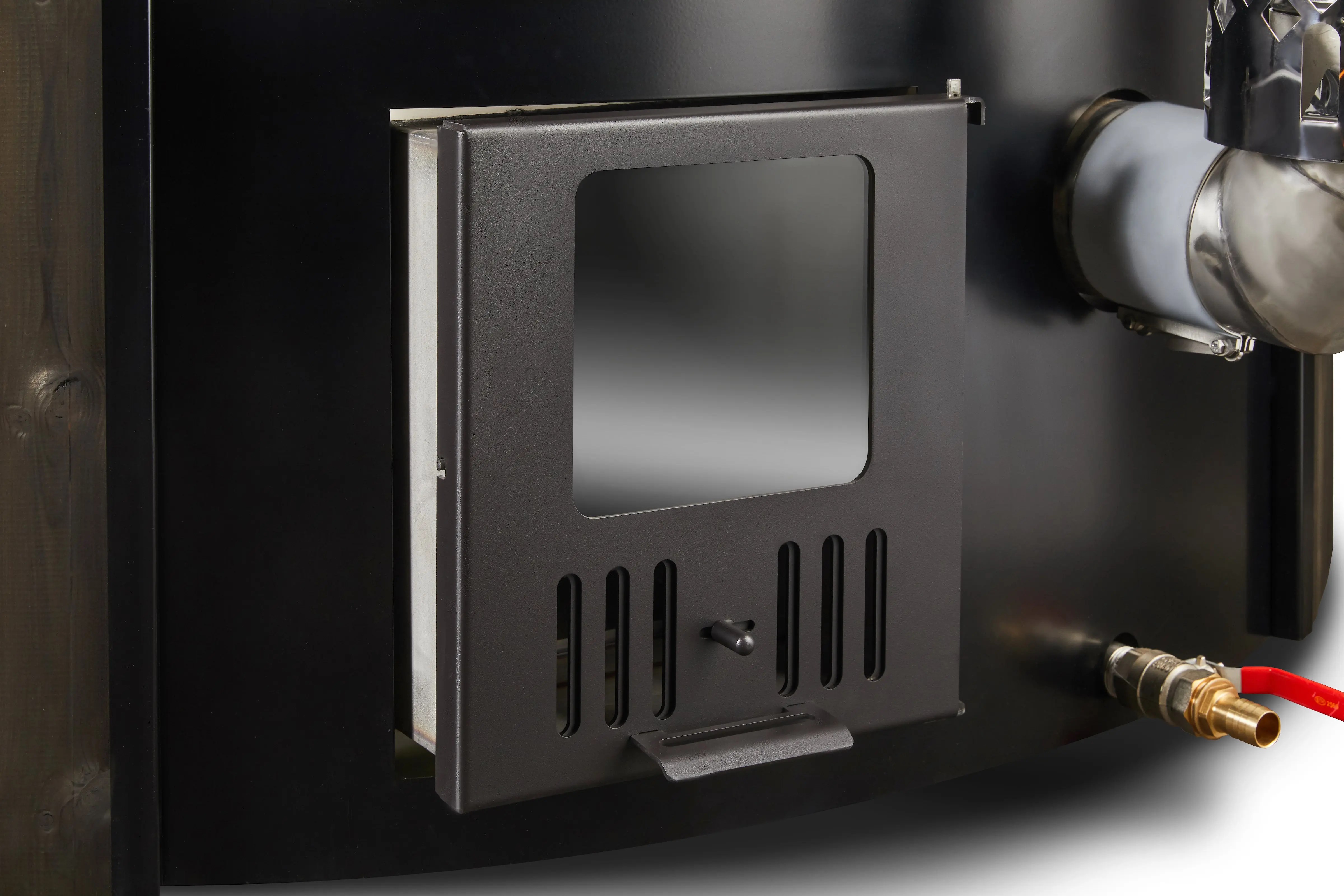 Deluxe Wood Fired Hot Tub With Liner - Limited Black Edition - Image 25