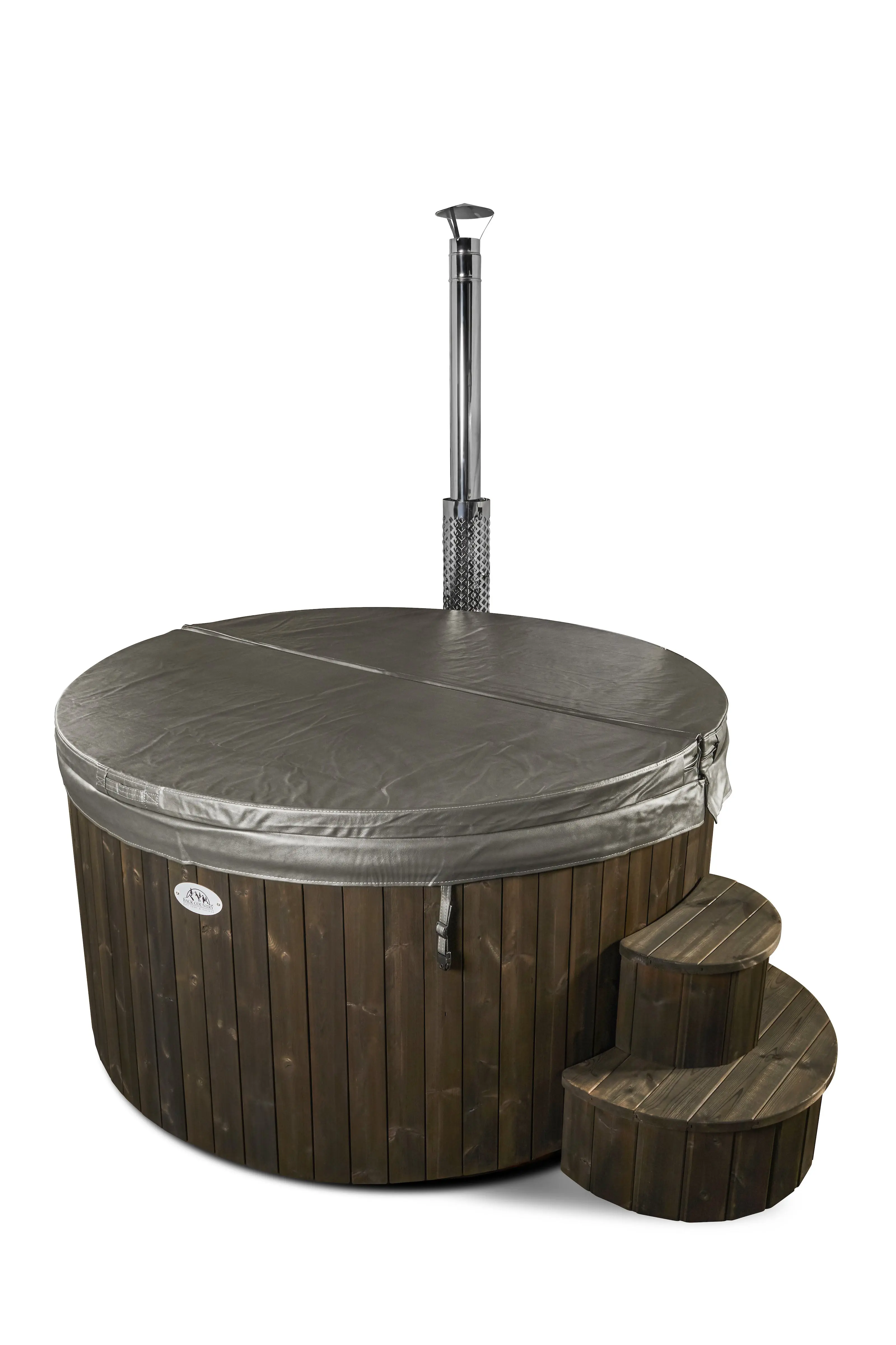 Deluxe Wood Fired Hot Tub With Liner - Limited Black Edition - Image 8