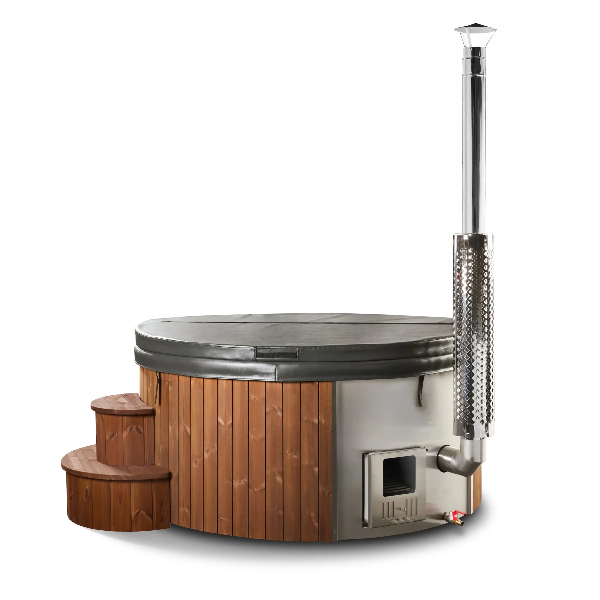 Deluxe Wood Fired Hot Tub With Liner XL - Image 3