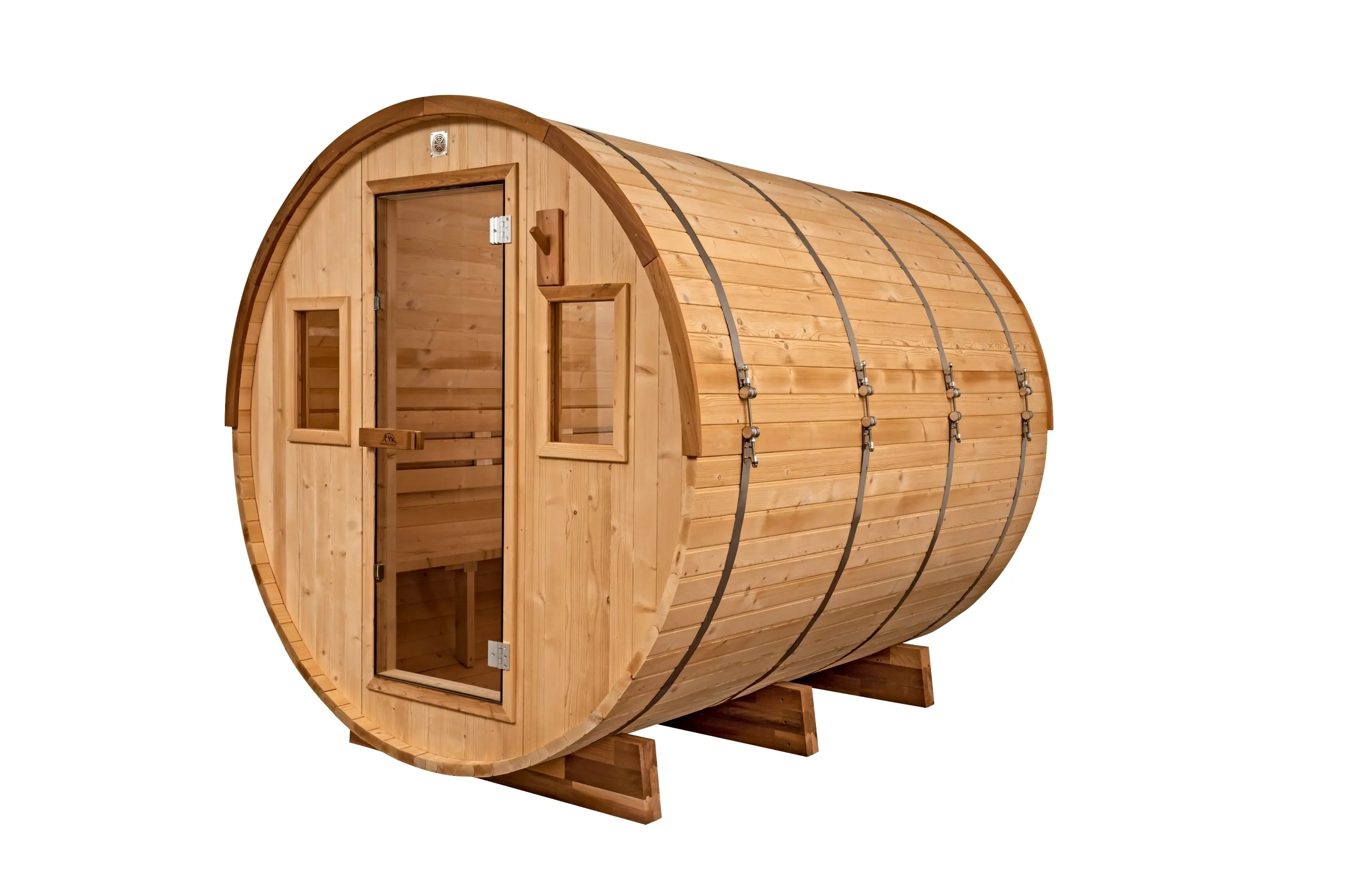 8 Ft Classic Thermowood Scenic View Barrel Sauna - 6-8 Person - Image 10