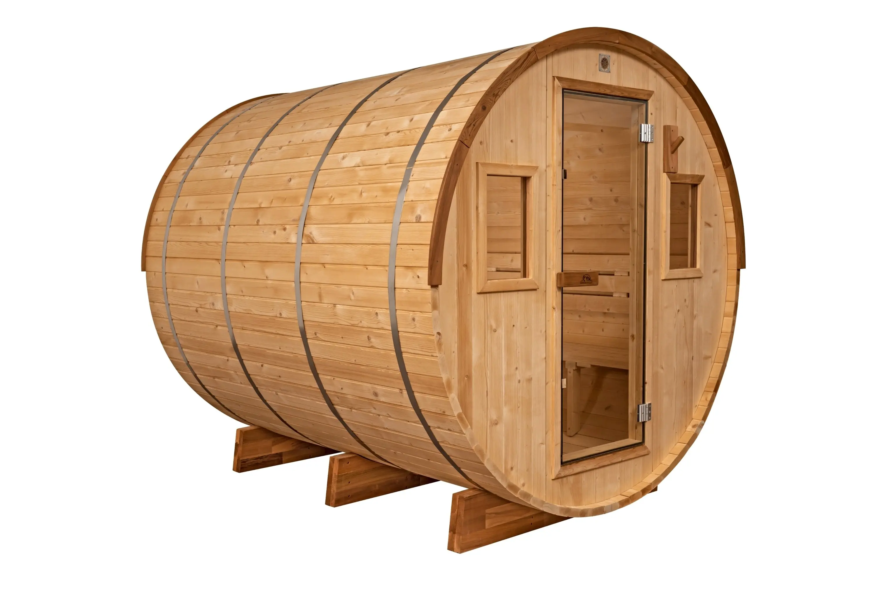 8 Ft Classic Thermowood Scenic View Barrel Sauna - 6-8 Person - Image 18