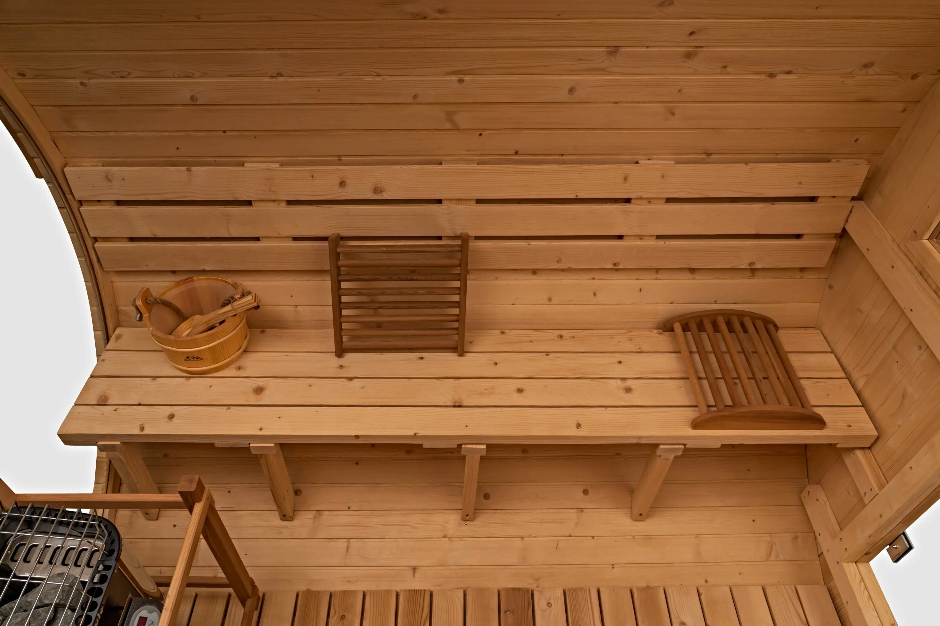 8 Ft Classic Thermowood Scenic View Barrel Sauna - 6-8 Person - Image 6